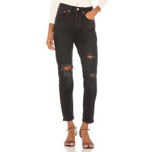 Levi's Womens 27 Distressed 501 Skinny Dark Wash Jeans CN
